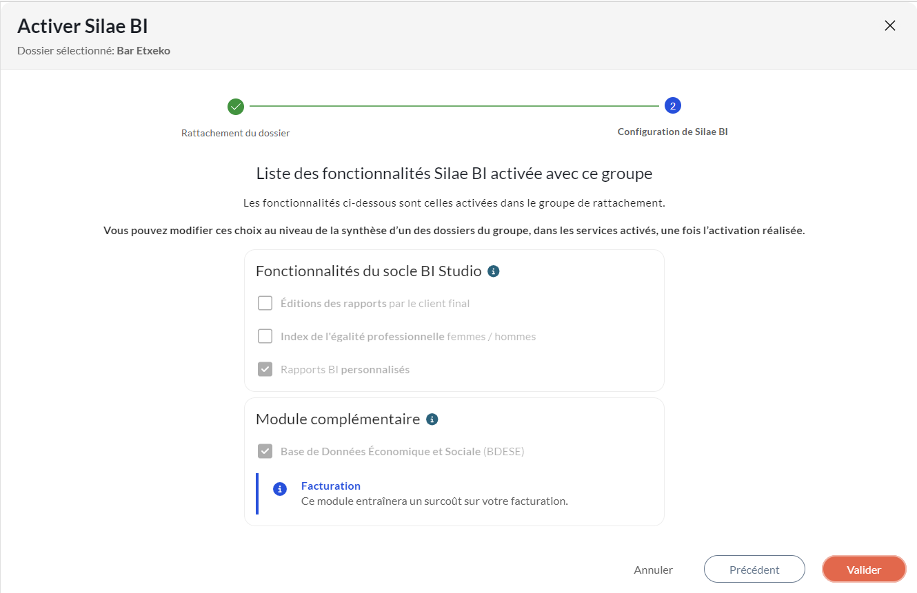 ActiverBIGroupeExistant